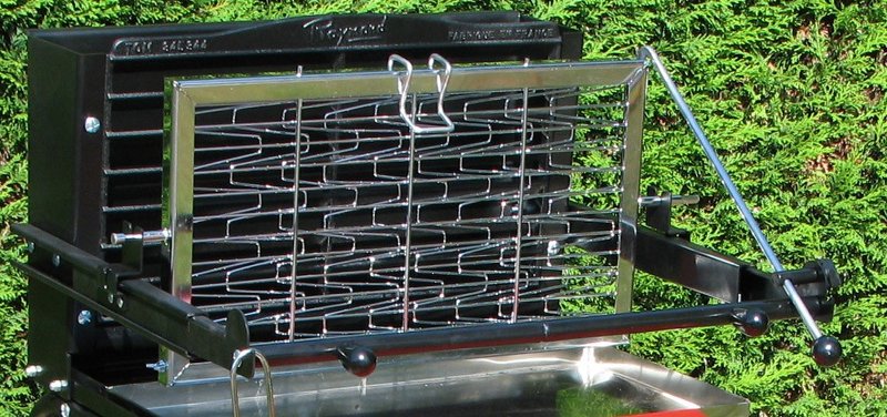 Barbecue charbon raymond a grille verticale